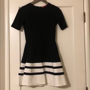 Black and white cocktail dress